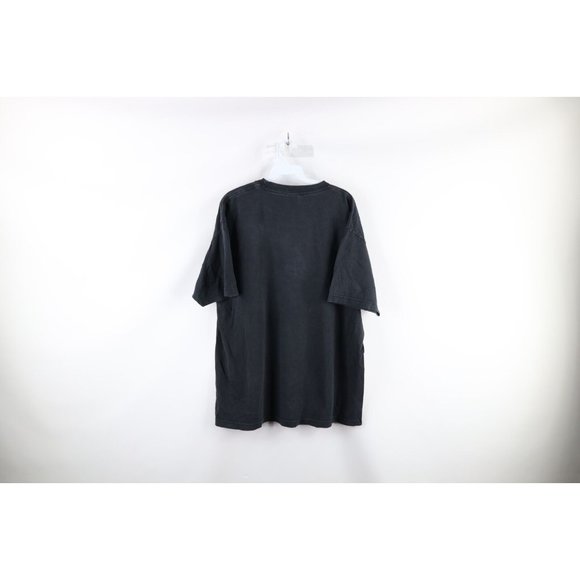 Vintage Streetwear Mens Size XL Faded Dragon Demon All Over Print T-Shirt Black - Picture 6 of 8